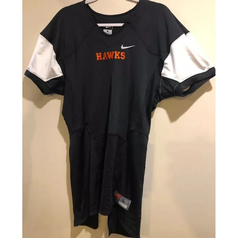 Nike Hawks Jersey Short Sleeve Shirt tee Black Mens Tall SZ L large *NEW*